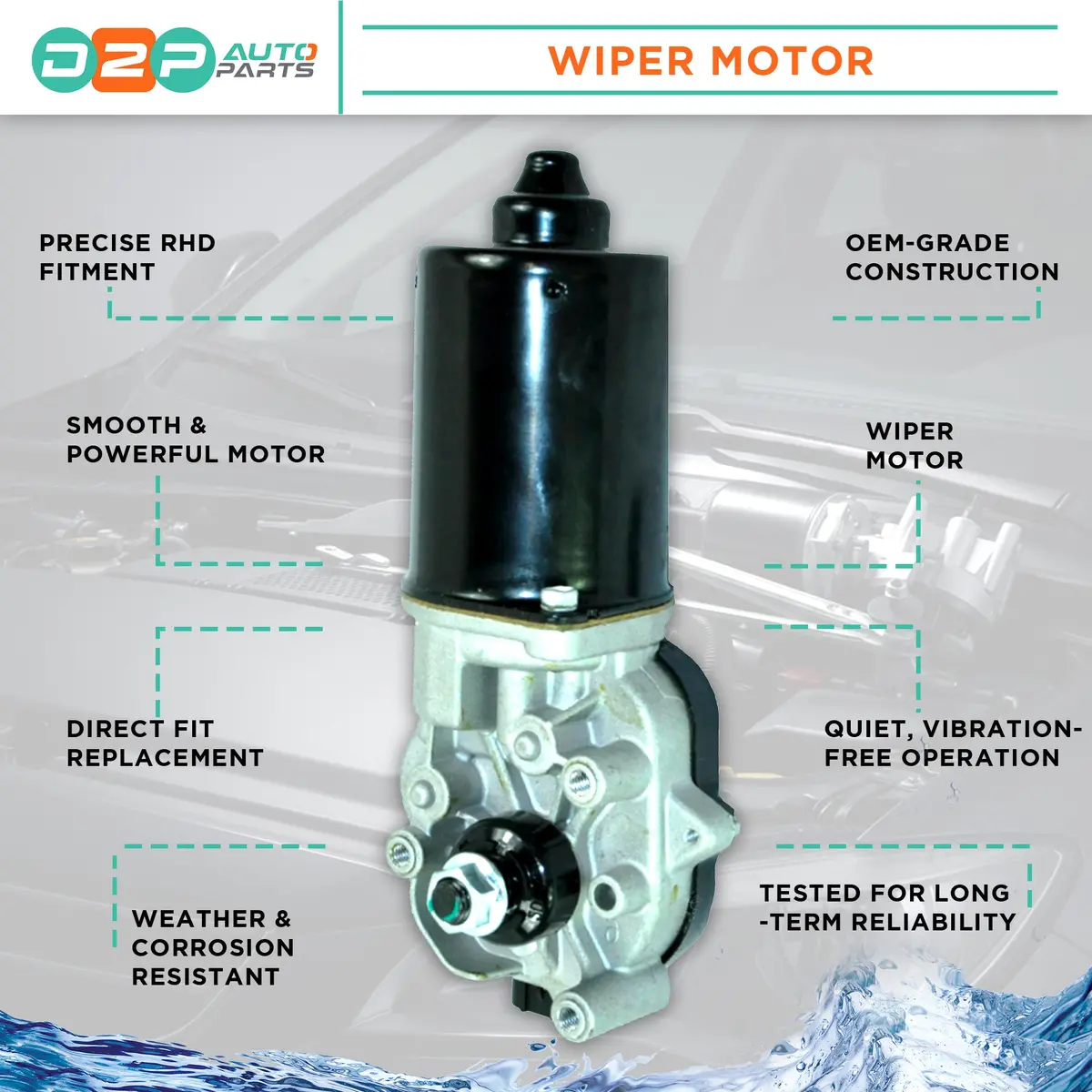 Front Windscreen Windshield Wiper Motor For Nissan: X-Trail 28810Jh10a 2