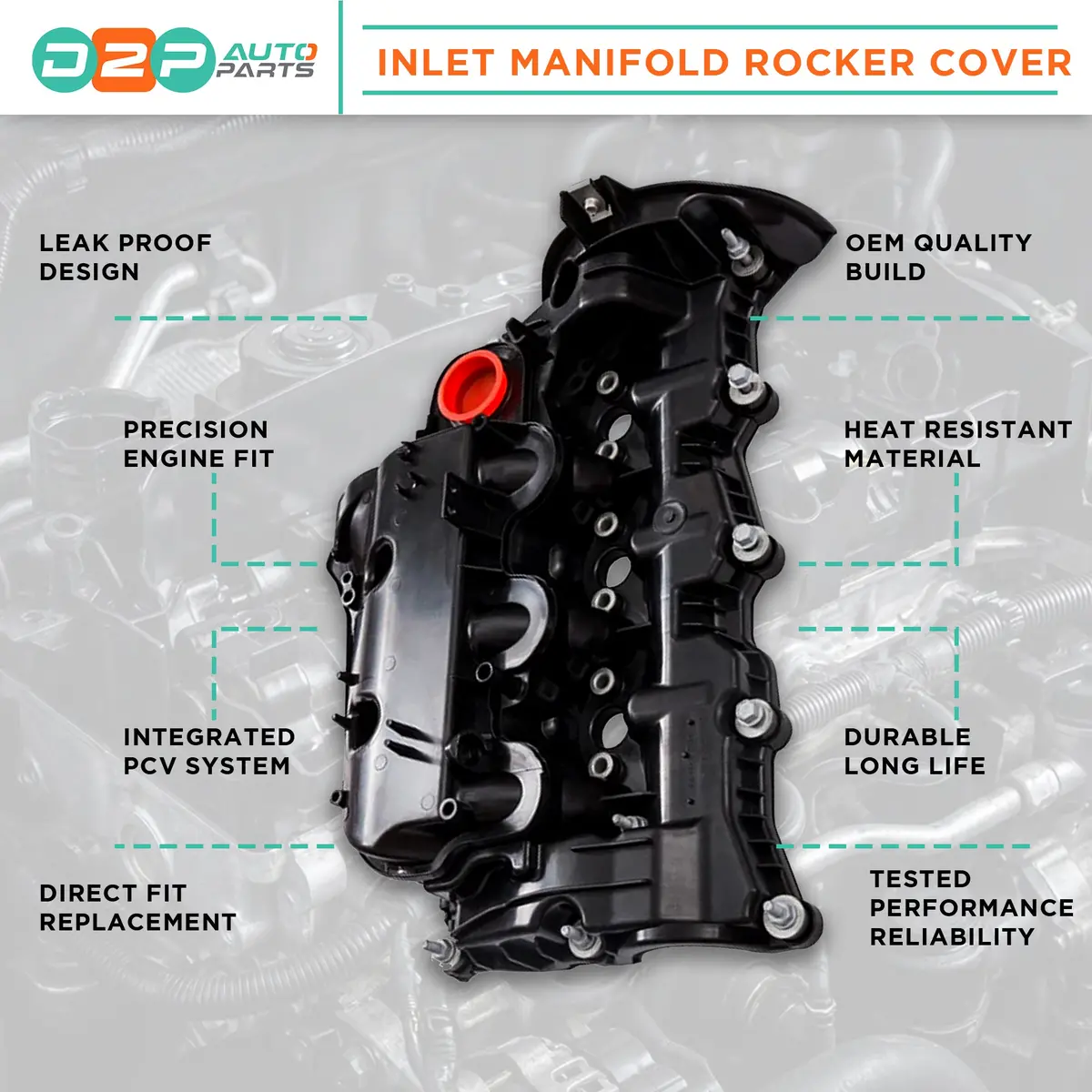 Inlet Manifold Rocker Cover (Right Side) For Jaguar, Land Rover Lr074623 2
