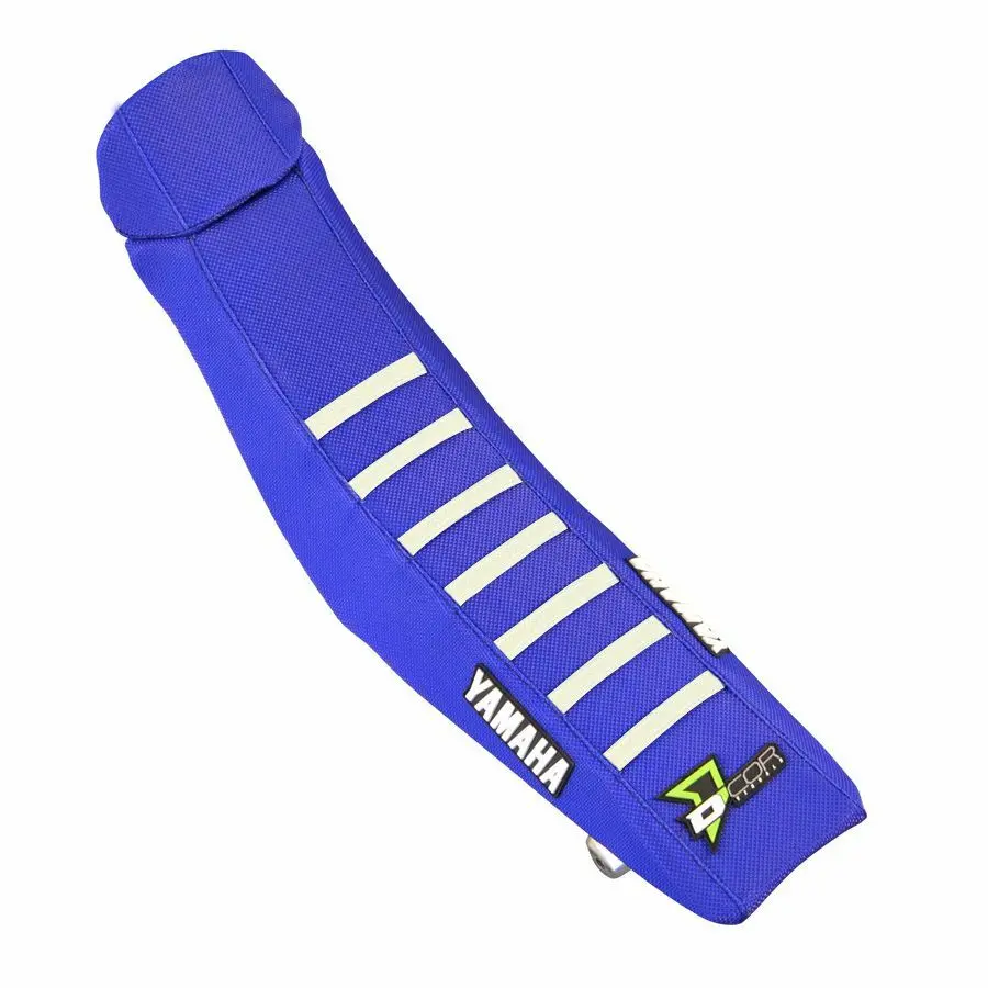 Seat Cover 17 Blue W/White Ribs 1