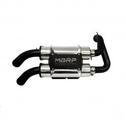 Dual Stacked Slip On System W/ Performance Muffler Blk Tip 1