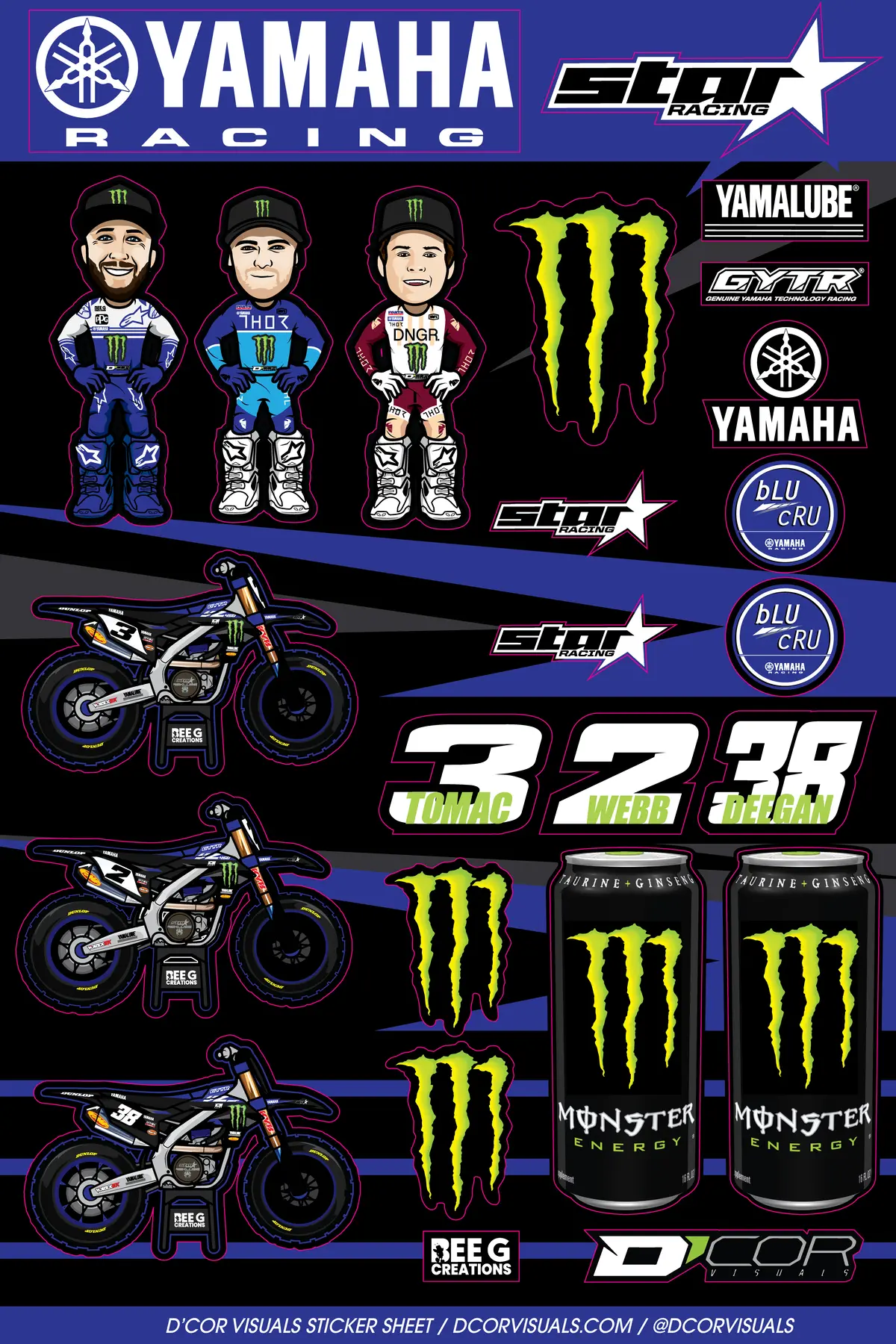 Decal Sheets Yamaha 1