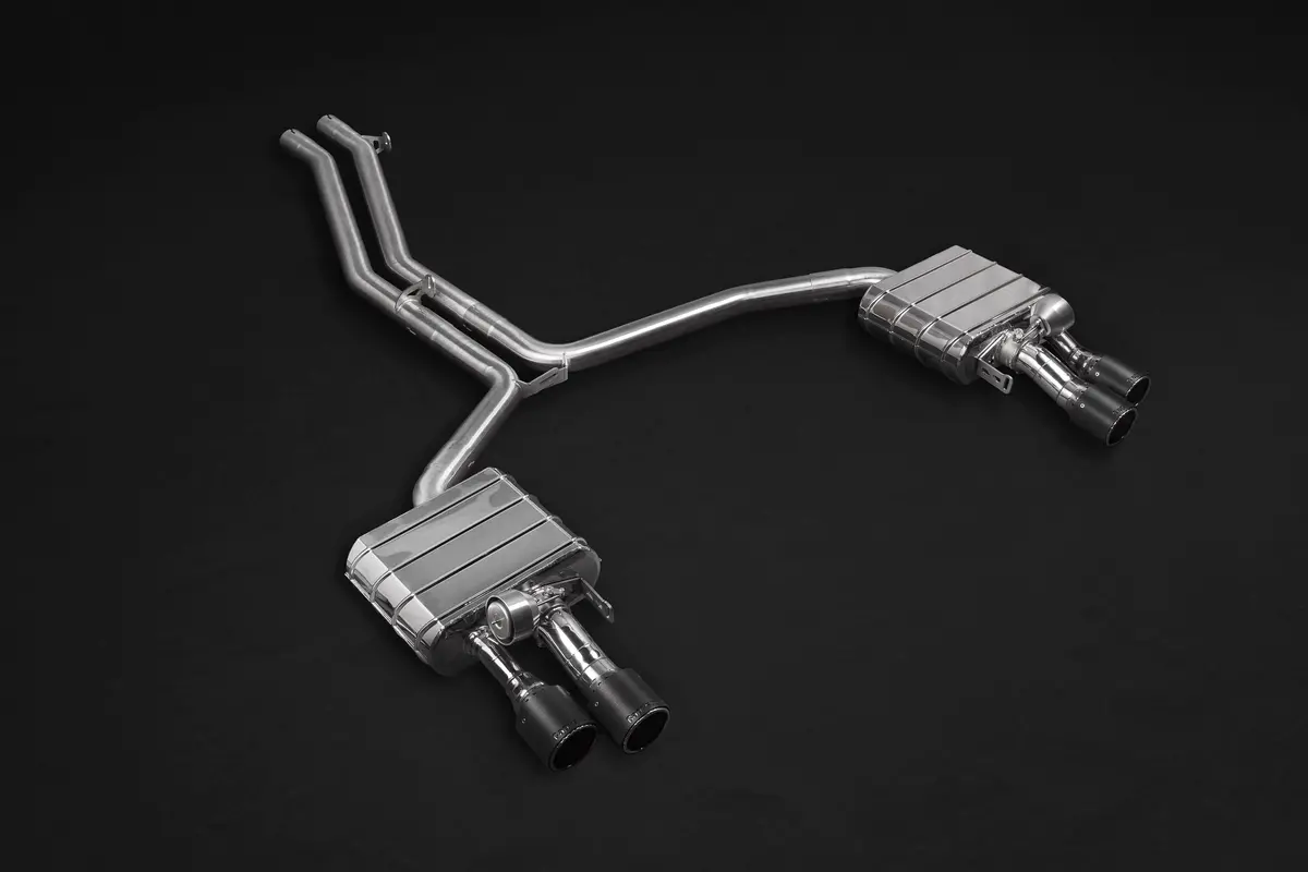 Capristo Valved Exhaust, Mid Pipes + Carbon Tips (Ces3) - Audi S8/Plus (D4) 1