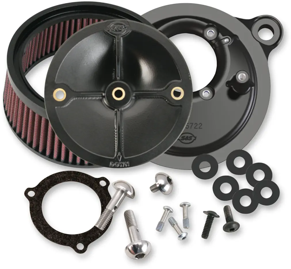 S&S Cycle Super Stock™ Stealth Air Cleaner Kit - Black 170-0165 1