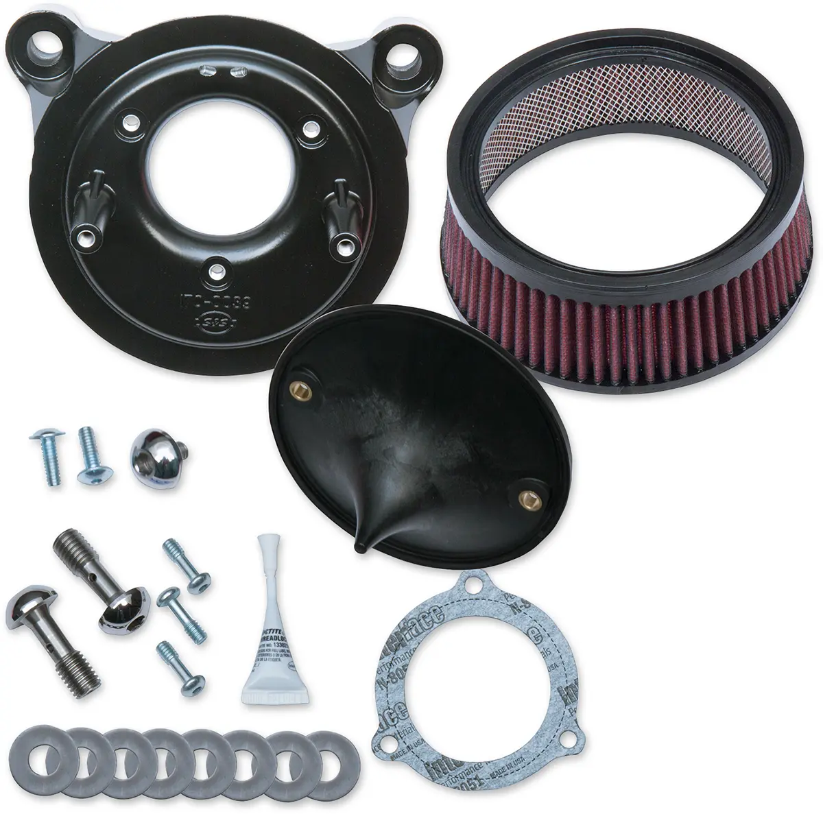 S&S Cycle Super Stock™ Stealth Air Cleaner Kit - Black 170-0301B 1