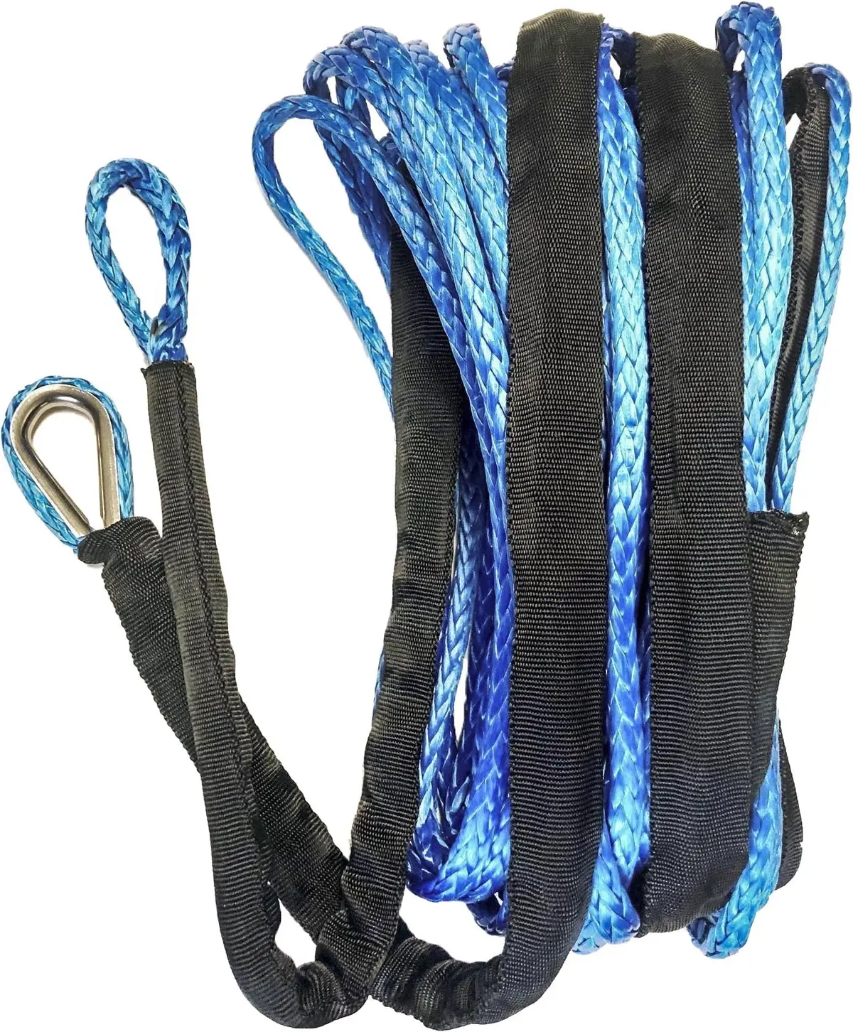 Synthetic Winch Rope 1/4" Diameter X 50 Ft. Blue 1