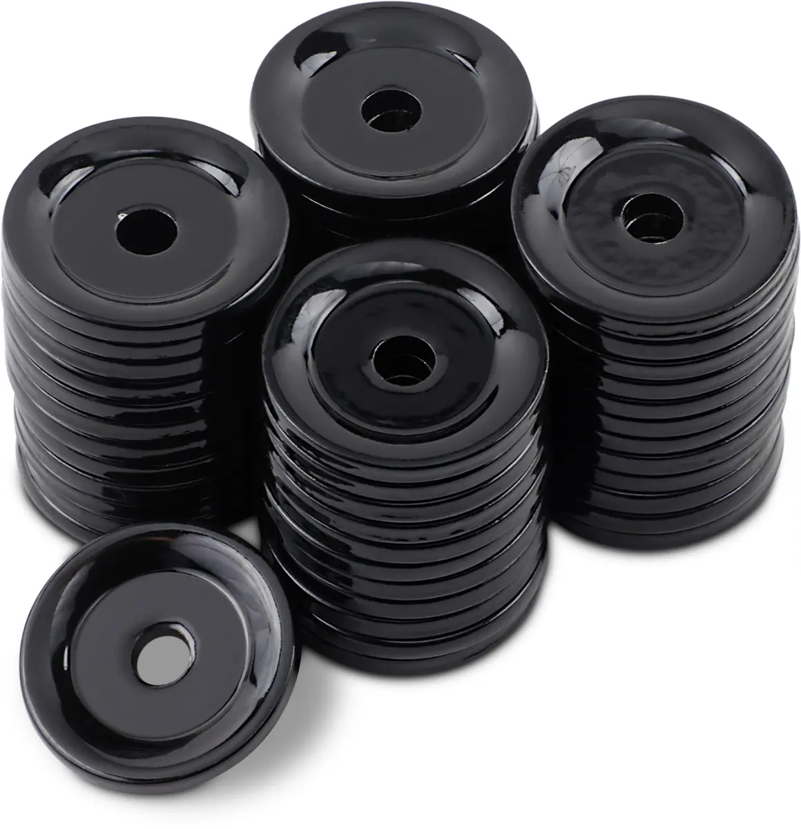 Woody's Support Plates - Grand Digger® - Black - Round - 48 Pack Arg-3810-48 1