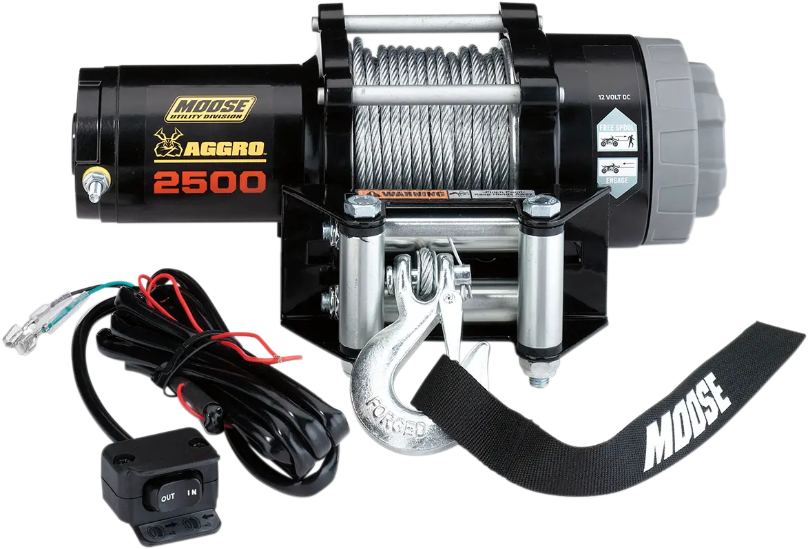Moose Offroad 2500 Lb Winch - Wire Rope - 50' 104306 1
