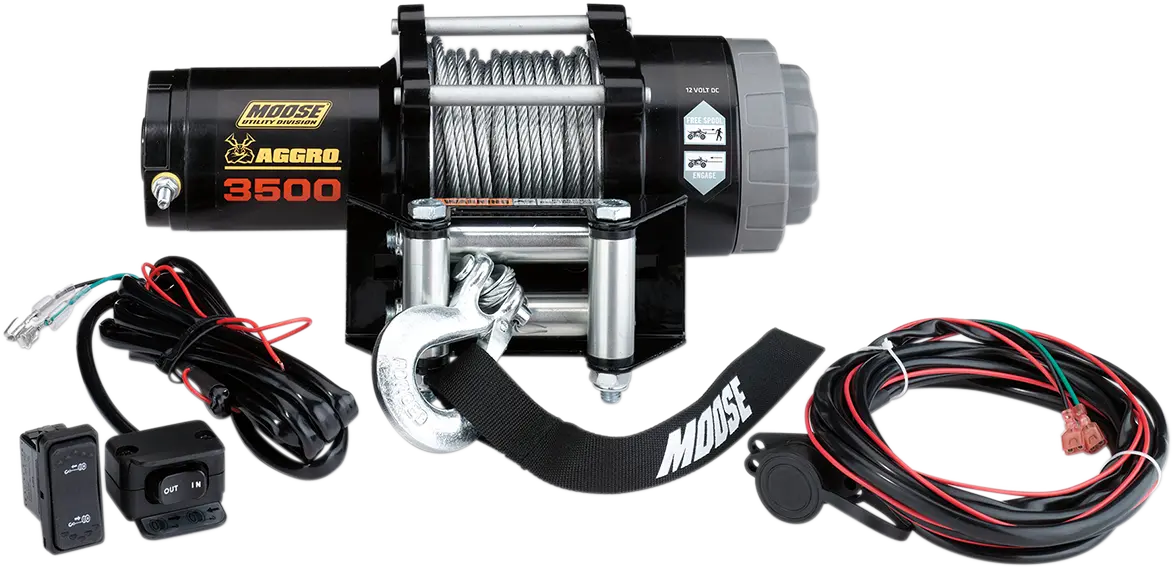 Moose Offroad 3500 Lb Winch - Wire Rope - 50' 104308 1
