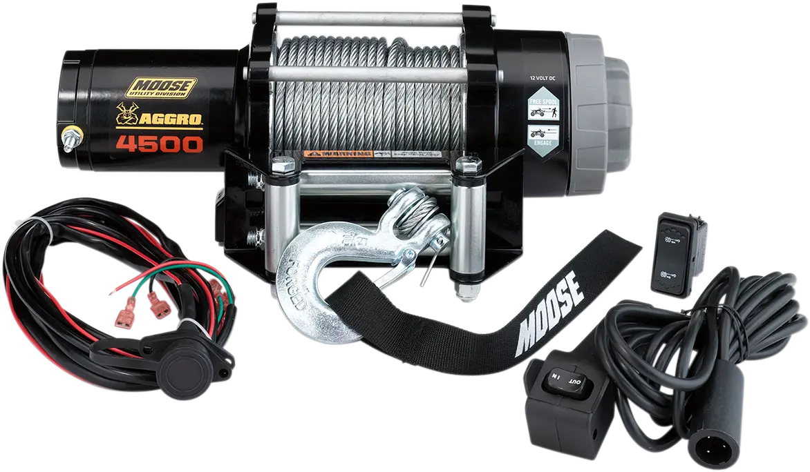 Moose Offroad 4500 Lb Winch - Wire Rope - 50' 104310 1