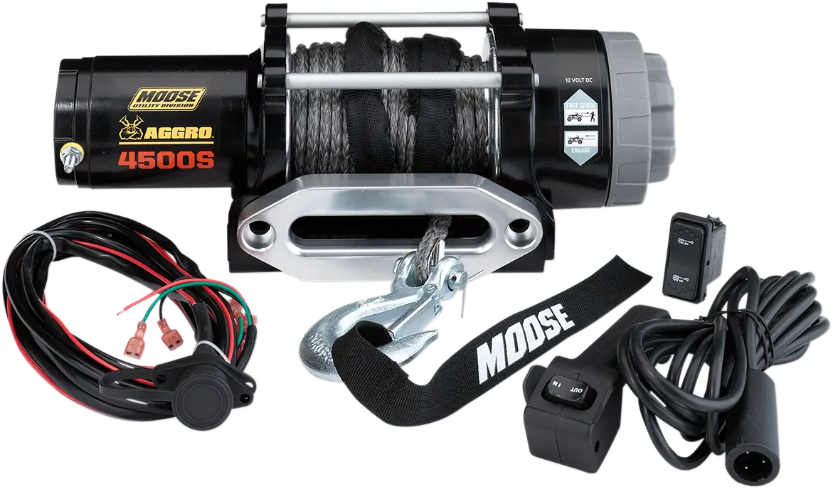 Moose Offroad 4500 Lb Winch - Synthetic Rope - 50' 104311 1