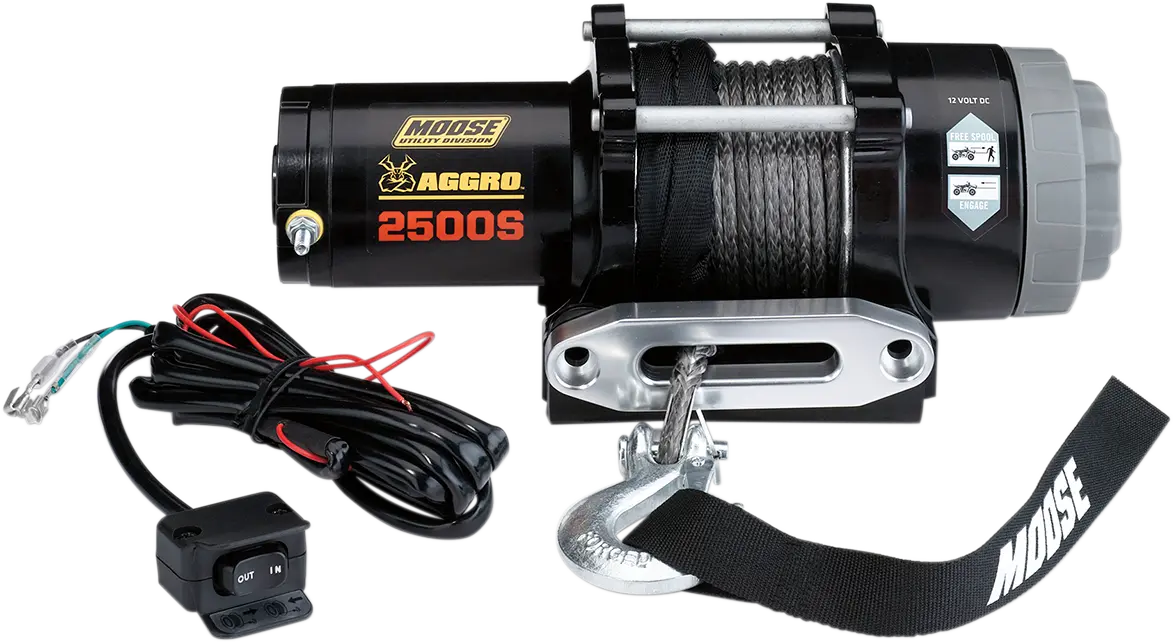 Moose Offroad 2500 Lb Winch - Synthetic Rope - 50' 104307 1