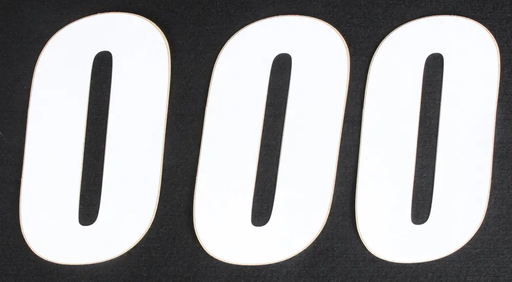 Number 0 White 6" 3/Pk 1