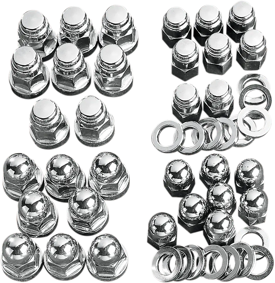 Colony Acorn Nut Kit - Cylinder Base - Sportster 7018-16 1