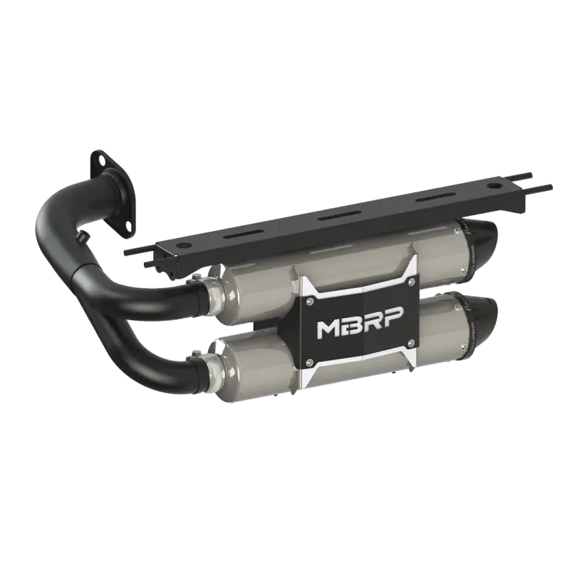 Dual Stacked Slip On System W/ Performance Muffler Blk Tip 1