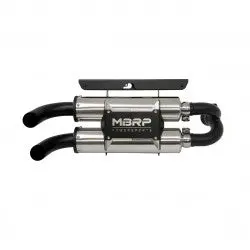 Dual Stacked Slip On System W/ Performance Muffler Blk Tip 1
