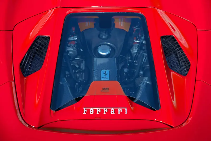 Capristo Carbon Fiber + Glass Bonnet (Design S) - Ferrari 488 Gts/ Pista 1