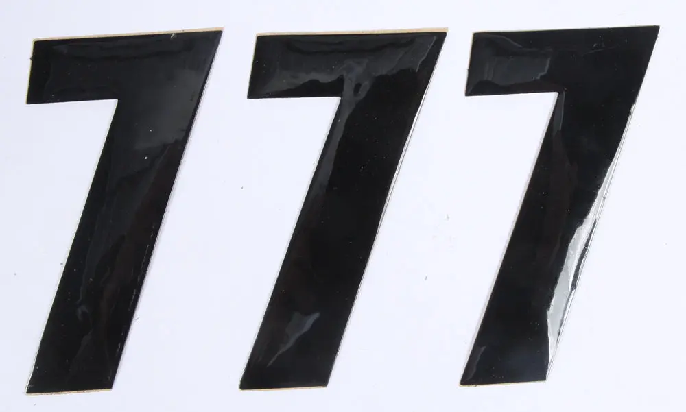 Number 7 Black 4" 3/Pk 1