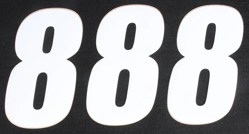 Number 8 White 6" 3/Pk 1