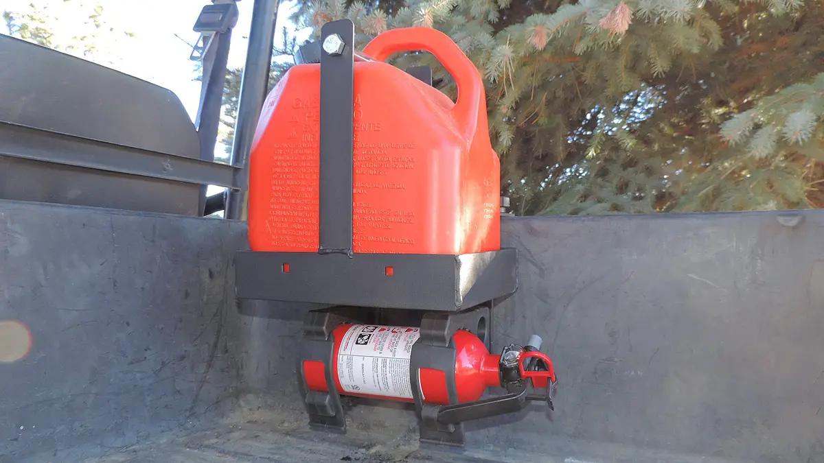 Fire Extinguisher And Spare Fuel Bed Mount Pol 1