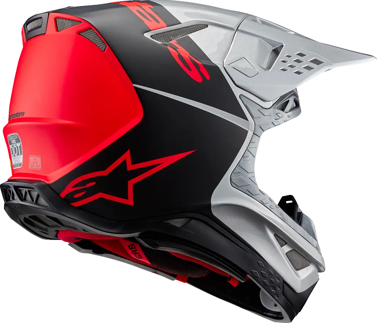 Alpinestars Supertech M10 Helmet - Flood - Mips® - Gloss Silver/Black/Orange Fluo - 2Xl 8301023-1954-Xxl 2