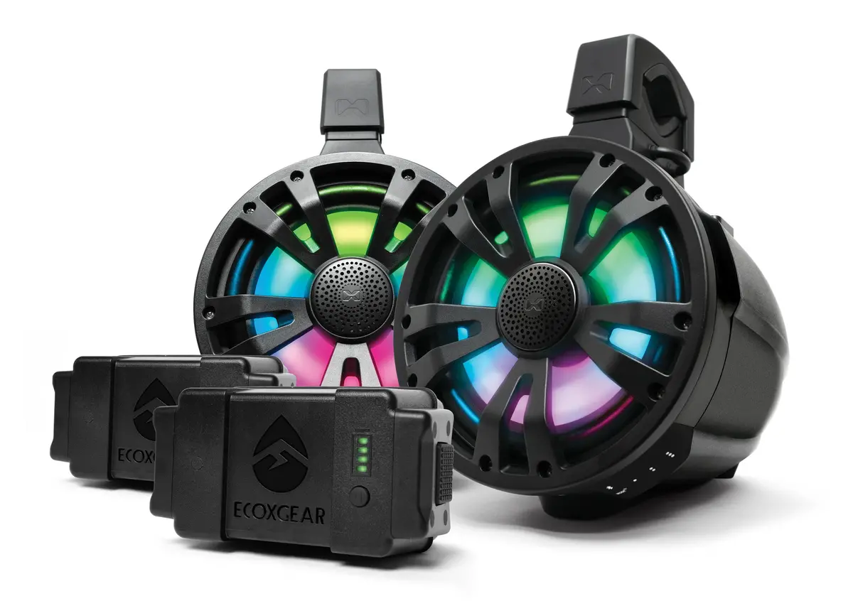 Extrmtower 2 Pk 8  Spkr 2 Amp Speakers + 2 Batteries Blk 1