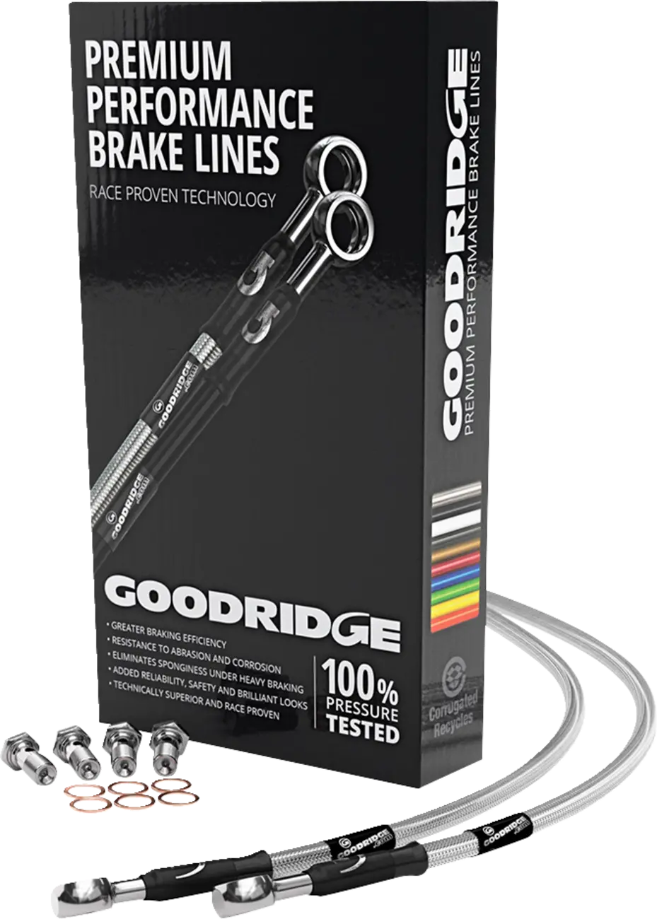 Goodridge Brake Hose Kit - Rear - Flh/Flt '08-'13 Hd0094-1Rc-Cl 1