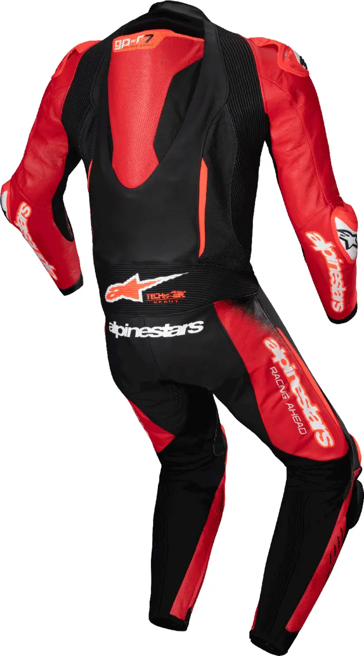 Alpinestars Gp-R7 1-Pc Leather Suit - Black/Mid Red - Us 46 / Eu 56 3150125-1405-56 2