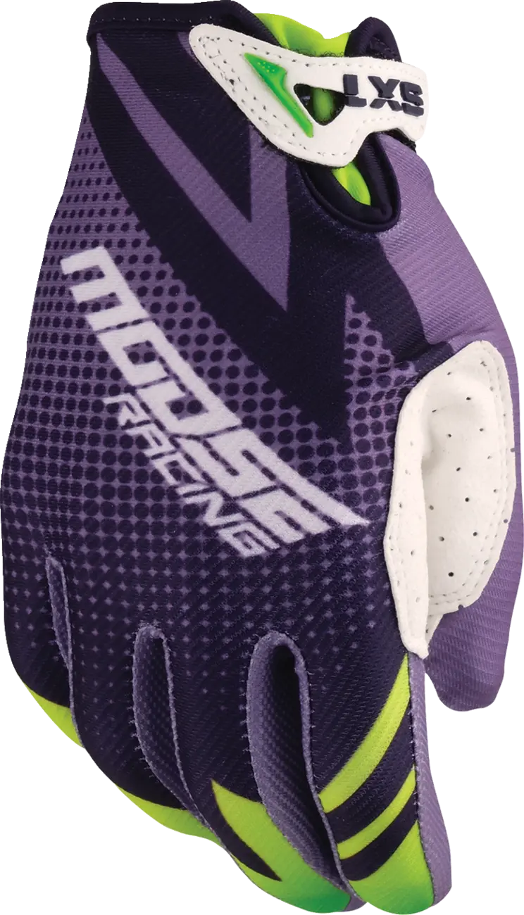 Moose Offroad Youth Sx1™ Gloves - Purple/Green - Xl 3332-1896 1