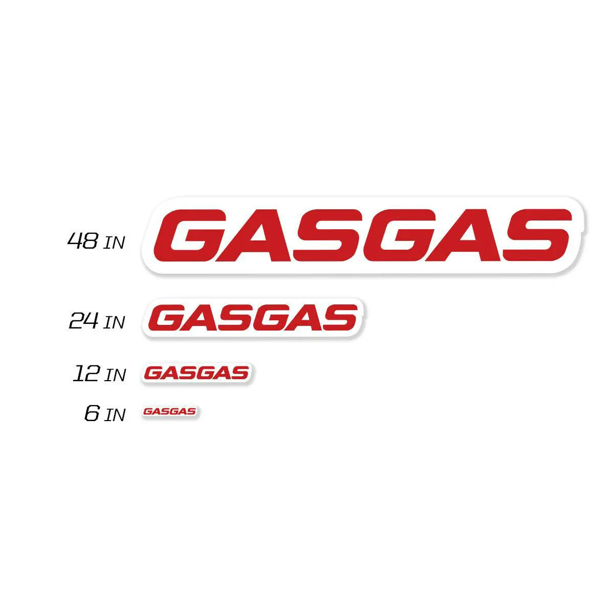 6" Gasgas Decal 8 Mil 1