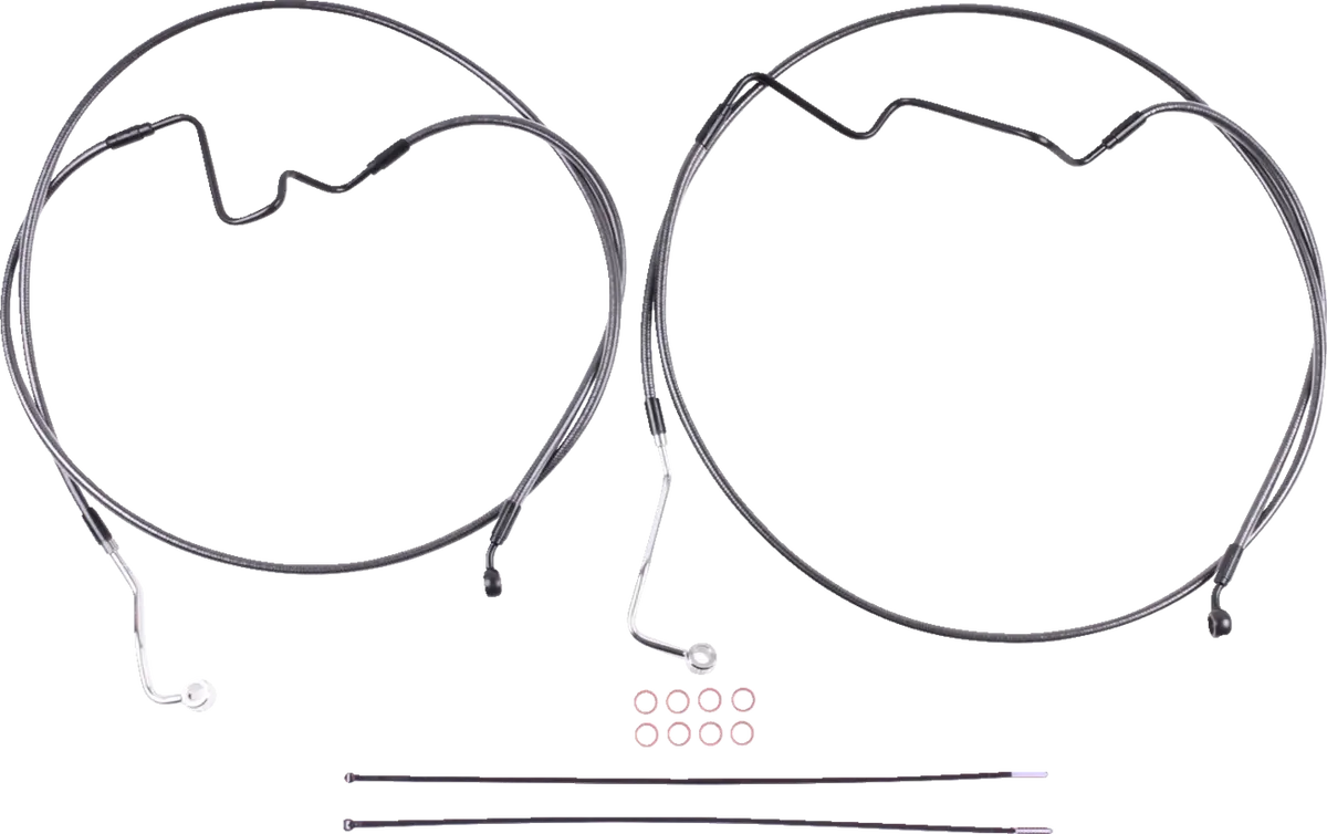 Magnum Shielding Brake Line Kit - Lower - Bp - +4" - 35° Radial As470164rad 1
