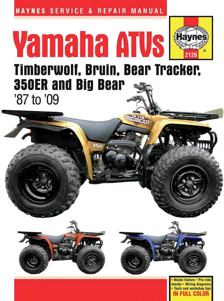 Haynes Manual - Yamaha - Yfm350er & Big Bear M2126 1