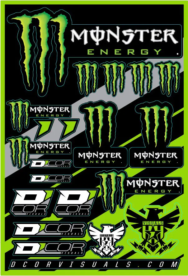Monster Energy Decal Sheet 1