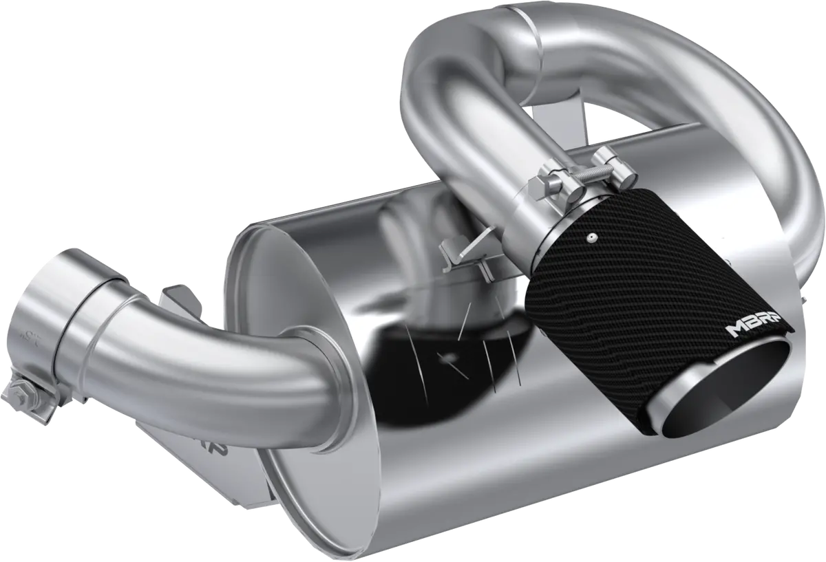 Single Slip On Center Exit W/ 2.5" Performance Muffler 1