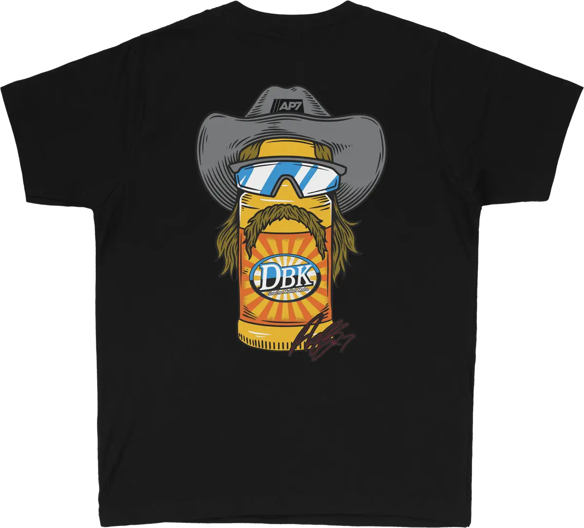Stache Mullet Moto Youth Tee Black Ym 2