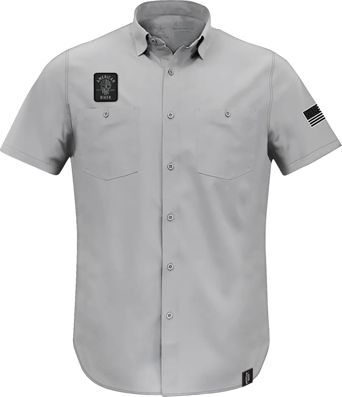 American Biker Biker Sam Lightweight Shirt - Gray/Black - Xl Abbsam11st74gyxr 1