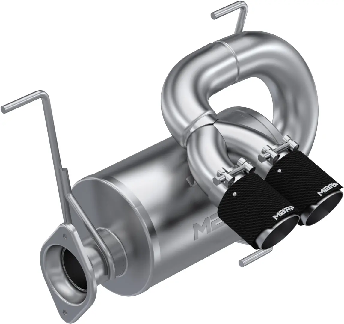 Dual Slip On Center Out W/ Performance Muffler Cf Tip 1