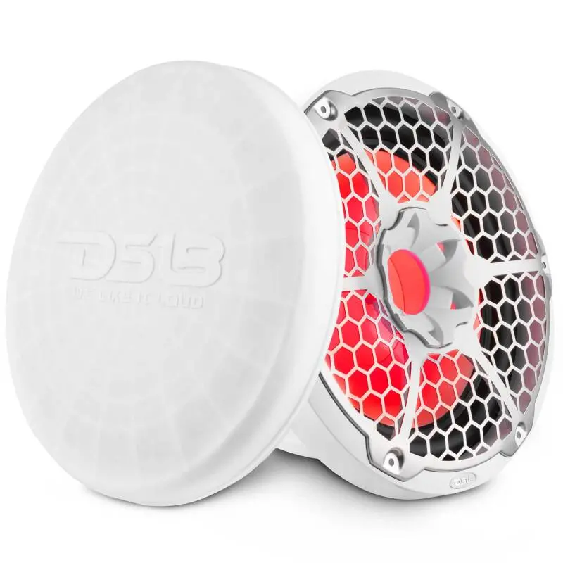 Ds18 Marine Subwoofer W/ Rgb Lights 12In 350 Watts Rms 4 Ohm Svc White 1