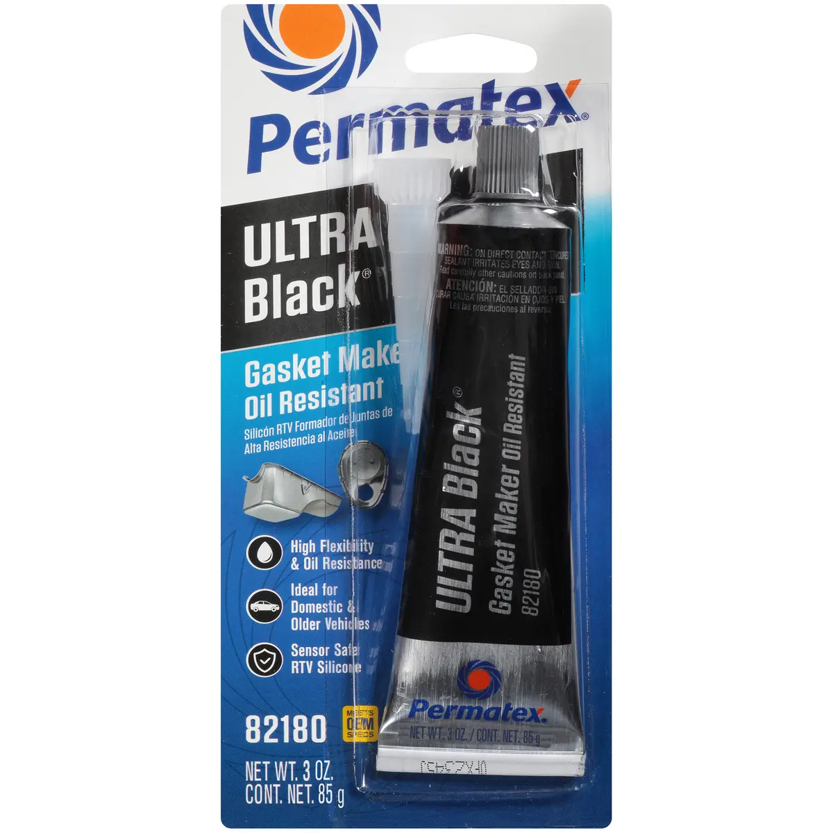 Ultra Black Hi Temp Rtv Silicone Gasket Maker 3Oz 1