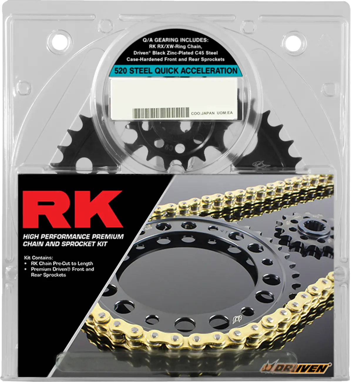 Rk Chain And Sprocket Kit - Quick Acceleration - Gold - Suzuki Gsx-R750 3076-119Pgx 1