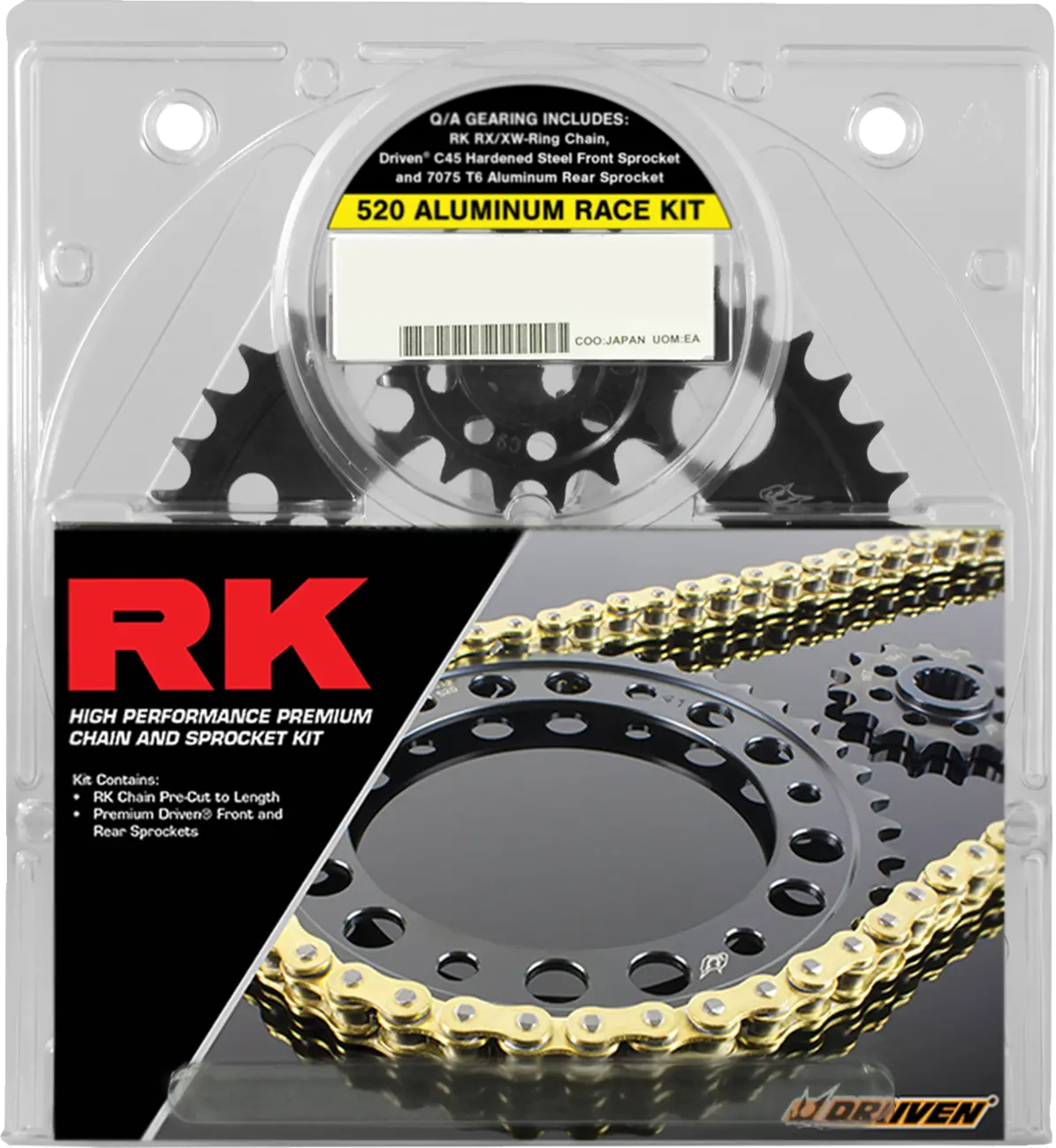 Rk Chain And Sprocket Kit - 520 Aluminum Race - Gold - Kawasaki Zx-6R 2068-078Dgx 1