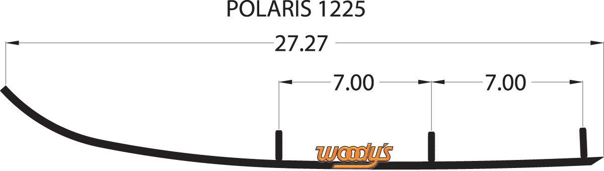 Woody's Wear Bar - Trail Blazer Iv™ Flat-Top® - 6" - 60° - Polaris Tpi4-1225 1