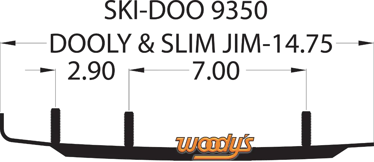 Woody's Dooly™ Runners - 8" - 60° - Polaris Ds8-9350 1
