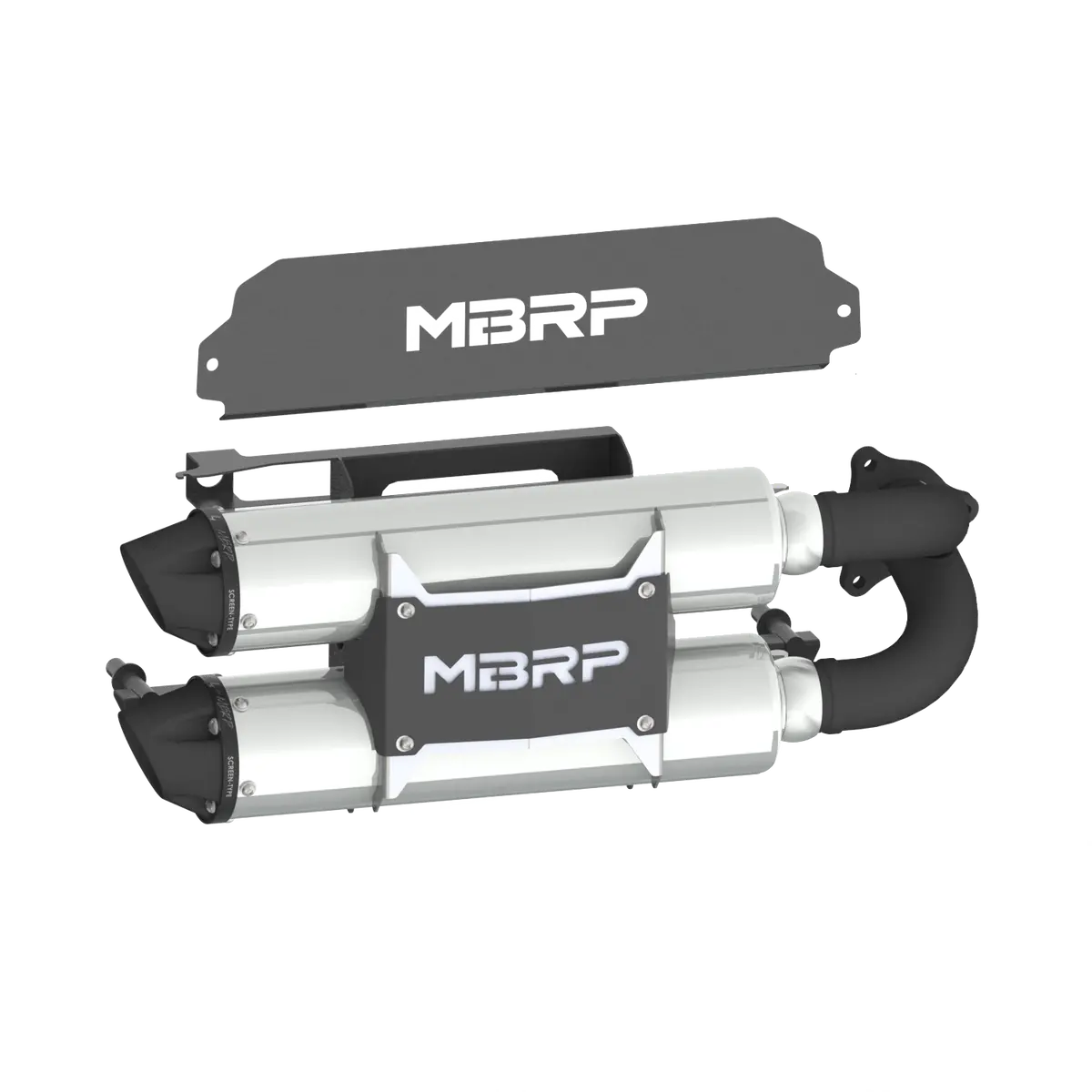 Dual Stacked Slip On System W/ Performance Muffler Blk Tip 1
