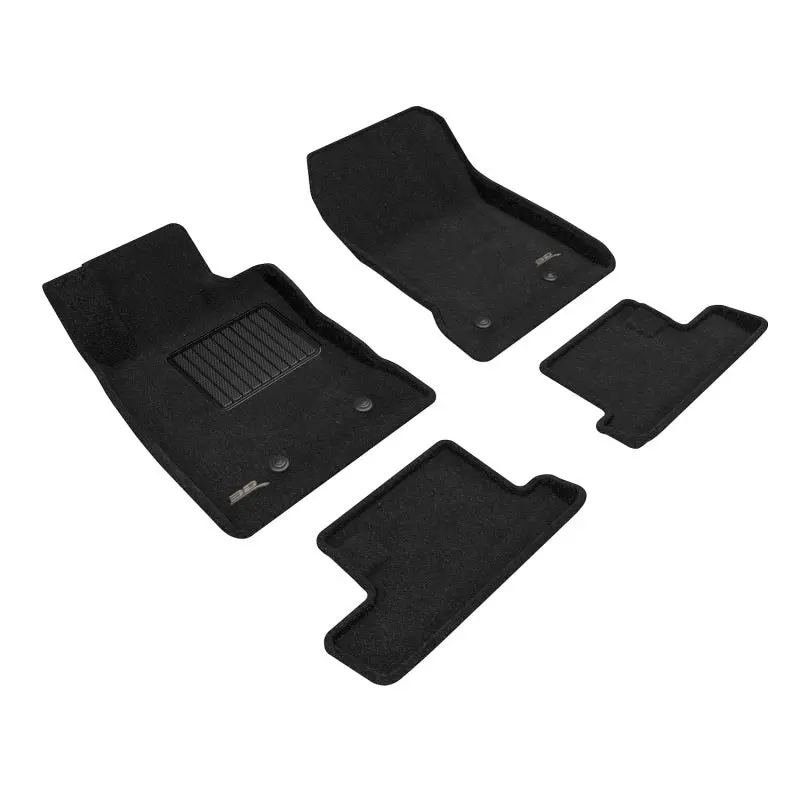 3D Maxpider Gr86 / Brz Elegant 1St & 2Nd Row Floor Mats - Black 1
