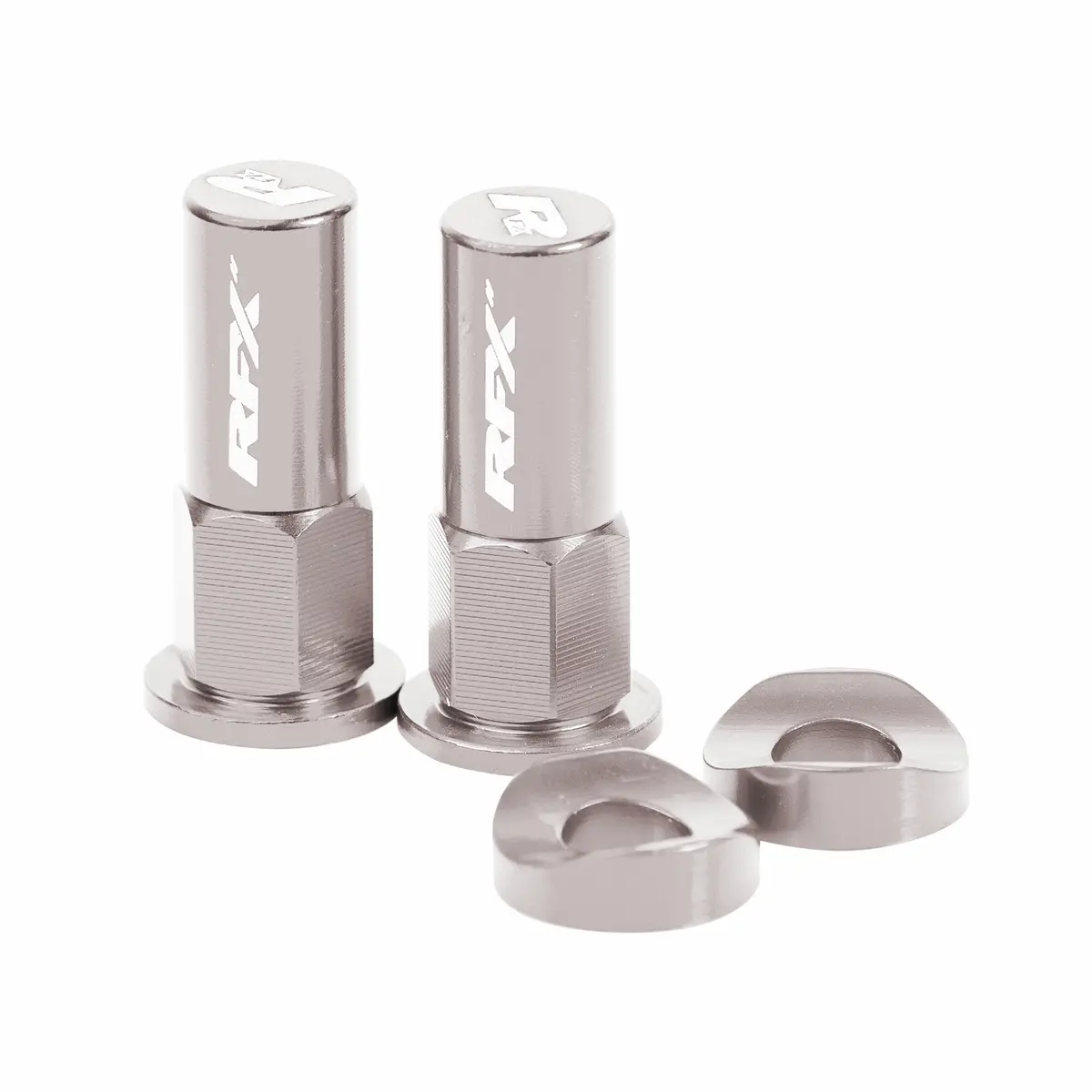 Rim Lock Nuts & Washers 2Pcs Silver 1