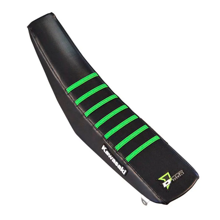 Seat Cover Black W/Green Ribs Kaw 1