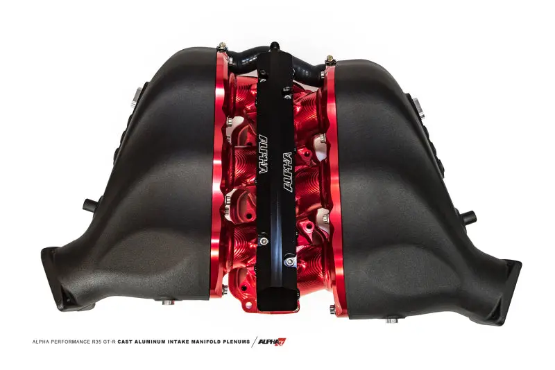 Ams Performance 2009+ Nissan Gt-R R35 Alpha Carbon/Billet Intake Manifold W/Secondary Fuel Rail 1