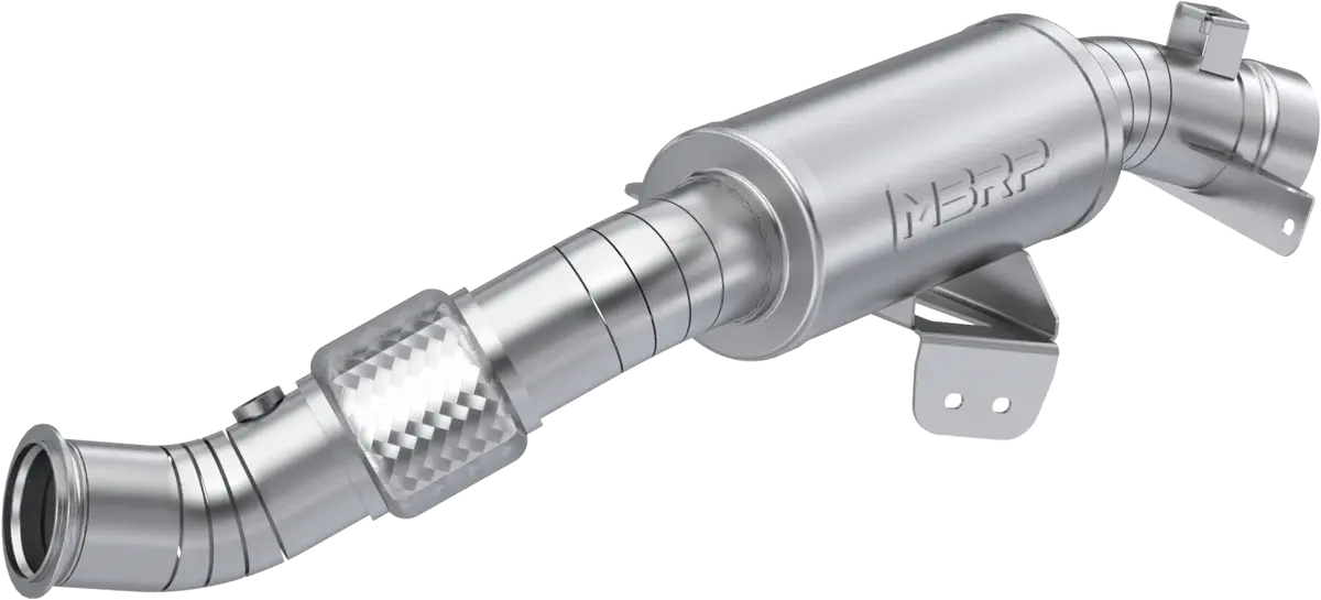 Single Slip On Turbo Back W/ 3" Performance Muffler Chrome 1
