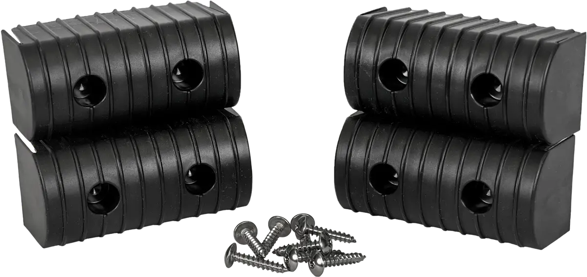 Bunk Wrap End Cap Kit 2X4 4/Pack W/ Hardware Black 1