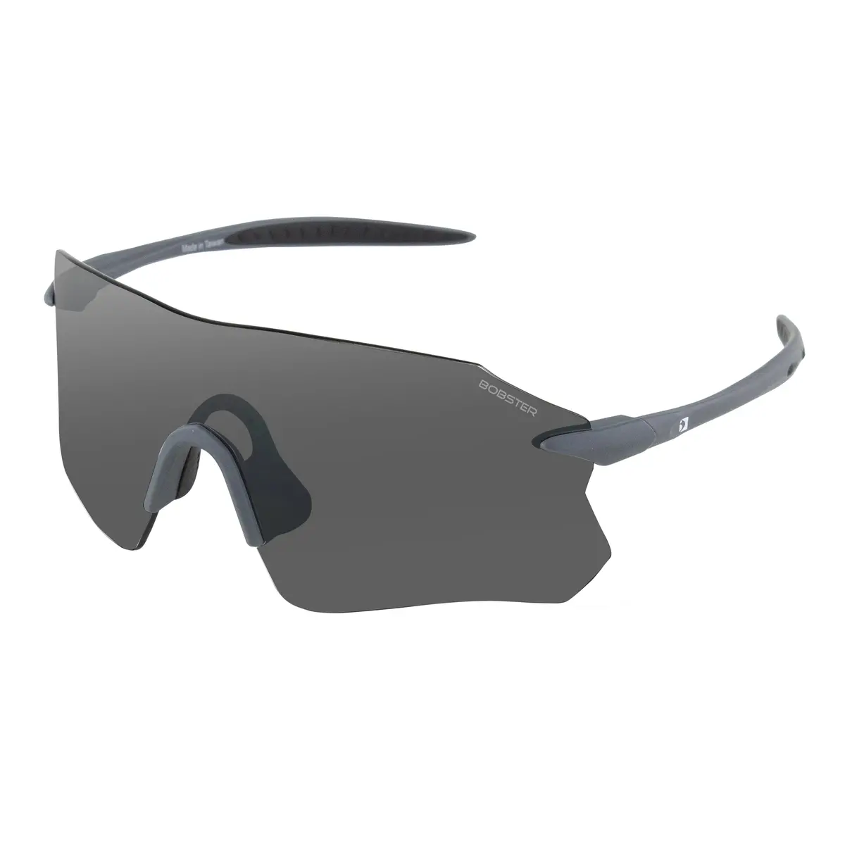 Aero Cycling Sunglass Matte Gray Smoke Silver Mirror 1